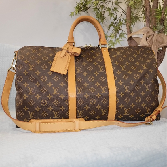 ❤Authentic LV Keepall 50 Bandouliere Travel Bag Monogram - Picture 2 of 16